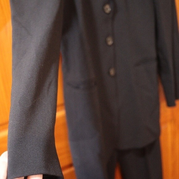 VESTIMENTA SPA Vintage Black Wool Pant Suit 3-Button Jacket Tailored 10 - Picture 13 of 16